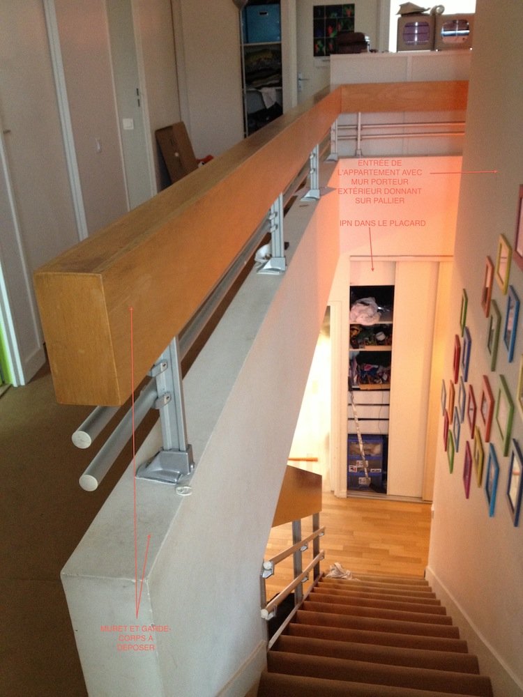 Rénovation d'un grand duplex parisien - Charenton Le Pont 38 Escalier_avant1_R