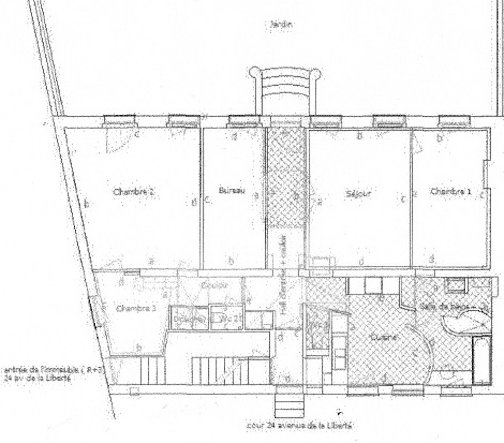 Rénovation d'un appartement style atelier - Charenton Le Pont 13 Plan avant rénovation